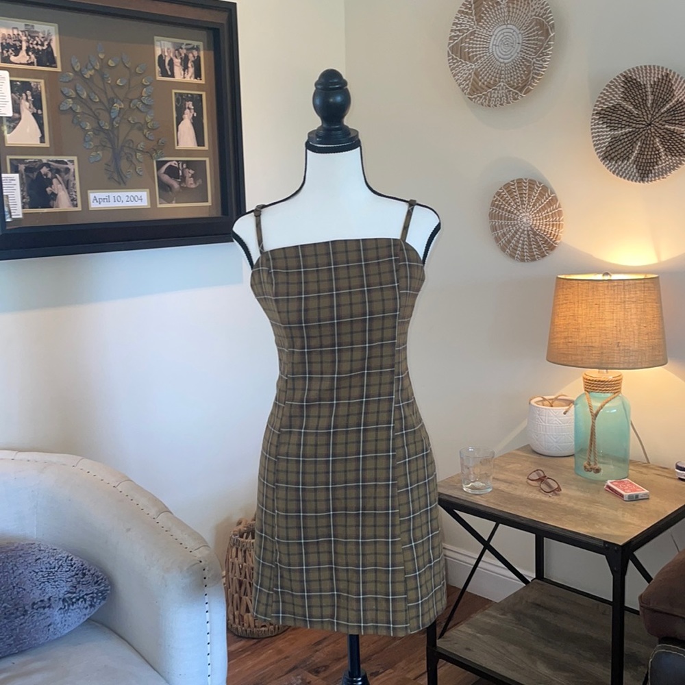 Plaid Green Dress